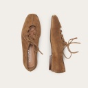 Roma Ballerina, caramel suede